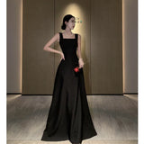 Dodobye-Luxury Banquet Niche Style Black Dress Slim Looking Sling