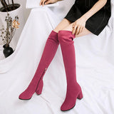 thanksgiving outfit Dodobye Faux Suede Boots over the knee high women boots women's autumn thigh high boots shoes bota B876a