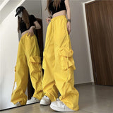 Dodobye Cargo Pants High Waist Women Streetwear Hip Hop Y2K Trousers Loose Casual American Style 90S Pockets Fashion Female Pants