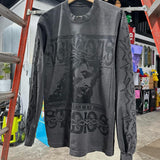 Dodobye Gothic Punk Style Graphic T-Shirt Harajuku American Retro Vintage Oversized Long Sleeve Men Streetwear Trendy Fashion Casual Top 0114