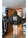 Dodobye Fashion Harajuku College Style Printed Letter Hoodie Women Autumn/Winter Camouflage Hoodie Women Sportswear Loose Unique Jacket