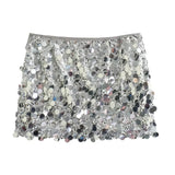 Dodobye Ladies Sequin Mini Skirt Women Sexy Luxury High Waist Skirts Woman Summer Womens Skirts Streetwear Glitter Short Skirt Female