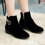 thanksgiving outfit Dodobye Women's ankle boots Flats Female mujer Flock decoration Generous Black Boats 2024 S2406