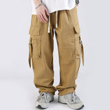 Dodobye 2025 Four Season New American Wide Leg Work Pants, Loose Straight Leg Casual Men'S And Women'S Paratroopers, Retro Pants