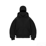 Dodobye Double Hood Mask Design Hoodies American Embroidery Pattern High-quality Cotton Velvet Loose Y2K Sweatshirts Gothic Couple Tops