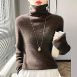 Black Friday Dodobye Casual Simple Knitted Solid Turtleneck Women Korean Slim Fit Warm Soft Pullover Sweaters Female Autumn Chic Daily Knitwear