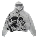 Dodobye Harajuku American Goth Hoodies Women Y2K New Goth Skull Printing Streetwear Hip Hop Couples Sweatshirt Clothes - High Quality 1226