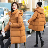 Dodobye 2025 New Long Winter Parkas Jacket Women's Loose Down Cotton Coats Casual Hooded Cotton-padded Outwear Puffer Parka Coat