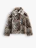 christmas outfit Dodobye New Fashion Leopard Printed Warm Faux Fur Coat Chic Lapel Long Sleeve Women's Fluffy Furry Jacket Thick Lady Chic Outerwear 2024