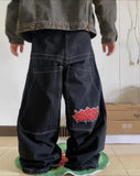 Dodobye 90s Streetwear Retro Streetwear Baggy Jeans Men Womens Retro Punk Y2K High Waist Jeans Everyday Casual Cross Cargo Pants Hip Hop Wide Leg Pants