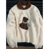 christmas outfit Dodobye Sweet cartoon bear jacquard sweater sweater for female students in autumn and winter new cute age-reducing warm y2k tops fashion