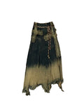 Dodobye Women Denim Long Skirt Harajuku Y2k 2000s Vintage Skirts 90s Aesthetic Streetwear Fashion Korean Style A-Line Jean Skirt Clothes