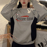 christmas outfit Dodobye 2025 autumn American retro street style sports and casual loose topstitch printed sweatshirt jersey women clothing y2k tops emo