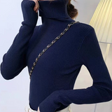 Dodobye Women Fall Turtleneck Sweater Knitted Soft Pullovers Cashmere Jumpers Basic Soft Sweaters Female Basic Blouse New