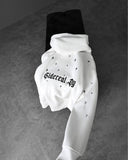 Dodobye 90s Streetwear Harajuku Fashion White Hoodies Letter Star Embroidery Pattern Loose Casual Long Sleeve Sweatshirt Men Clothing Versatile Hoodie