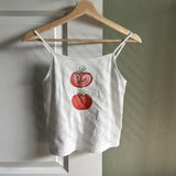 Dodobye summer Y2k clothes Top women Kawaii Harajuku tomato Graphics Print Emo Girls High Street Sleeveless Backless Sexy Camisole emo