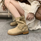 Dodobye Quality Suede Pointy toe Ankle Boots Women Fashion Chelsea Short Boots Winter Simple Comfortable Cowboy Knight Boots