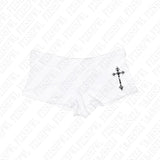 Dodobye Vintage Gothic Punk Cross Print Women's Lace Bow Mini Shorts Sexy Slim Chic Emo Girl Hot Pants Y2K Harajuku Aesthetic Streetwear