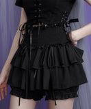 Dodobye Black Lady Tiered Short Skirt