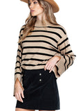 Black Friday Dodobye Casual Striped Turtleneck Sweater Women Knitted Loose Long Sleeve Thin Pullover Sweaters Female Autumn Chic All-matching Outwear