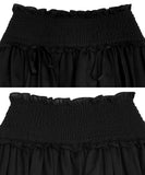 Dodobye Black Lady Tiered Short Skirt