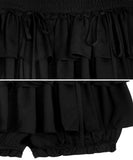 Dodobye Black Lady Tiered Short Skirt