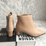 thanksgiving outfit Dodobye ankle boots women Pointed toe bootie 5cm Thick heel botines mujer chaussures femme Spring A1439