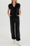 Dodobye V Neck Knit Tank Top Pants Suits