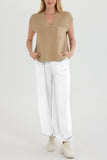 Dodobye V Neck Knit Tank Top Pants Suits