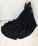 Dodobye Puffy Sleeve Prom Dress Luxury 3D Flower Long Train Vestidos De Fiesta Gothic Ball Gown Wedding Dress فساتين سهرة-(PRE-ORDER)