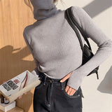 Dodobye Women Black Casual Sweater Turtleneck Fall Thermal Pullover Sweater Hollow Out Long Sleeve Warm Winter Knit Jumpers New