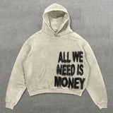 Dodobye Harajuku Money Face Print hoodies women graphic y2k top oversized hoodie Couples American streetwear goth women clothes