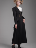 Dodobye Black Lady Swallow-Tailed Coat &Amp; Long Skirt