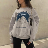 christmas outfit Dodobye Logo Print Pullover Sweatshirt