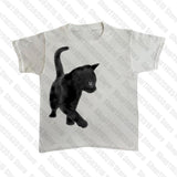 Dodobye Aesthetic Short Sleeve T-Shirt Y2k Clothes Gothic Emo Girl Croped Tops Fun Kitten Print Vintage Women Casual Baby Tee Streetwear