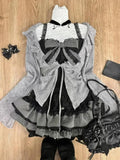 Dodobye Autumn New Japanese Sweet Lolita Outfits 3 Piece Set Women Casual Knitted Cardigan+ Sexy Slim Lace  Vest Tops+ High Waist Shorts