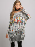 christmas outfit Dodobye Urban Colorful Knitting Printed Long Sleeves Sweater