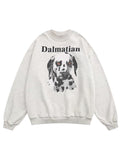 christmas outfit Dodobye Puppy Print Loose Sweatshirt