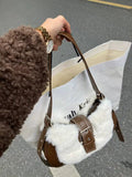 Dodobye Alyx Faux Fur Shoulder Bag