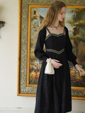 Dodobye Black Queen Strap Dress And Knit Cardigan