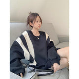 christmas outfit Dodobye Korean style sweet stitching contrasting sweatshirt for women autumn and winter loose design niche plus velvet jacket y2k tops