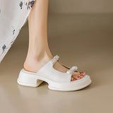 Dodobye Laneisha Open Toe Flatforms Slides Sandals