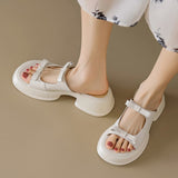 Dodobye Laneisha Open Toe Flatforms Slides Sandals