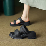 Dodobye Latanya Open Toe Block Heels Slides Sandals