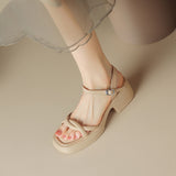 Dodobye Lora Open Toe Block Heels Heeled Sandals