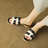 Dodobye Lorie Open Toe Block Heels Slides Sandals