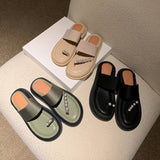 Dodobye Lisann Open Toe Flatforms Slides Sandals