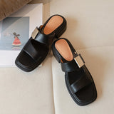 Dodobye Loryn Open Toe Block Heels Slides Sandals