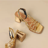 Dodobye Lavonna Open Toe Block Heels Heeled Sandals