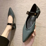 Dodobye 2024 New Ladies Shoes  Basic Lace Up Women's High Heels Square Heel Pointed Toe Pumps Solid Color Shoes Women Heels Women